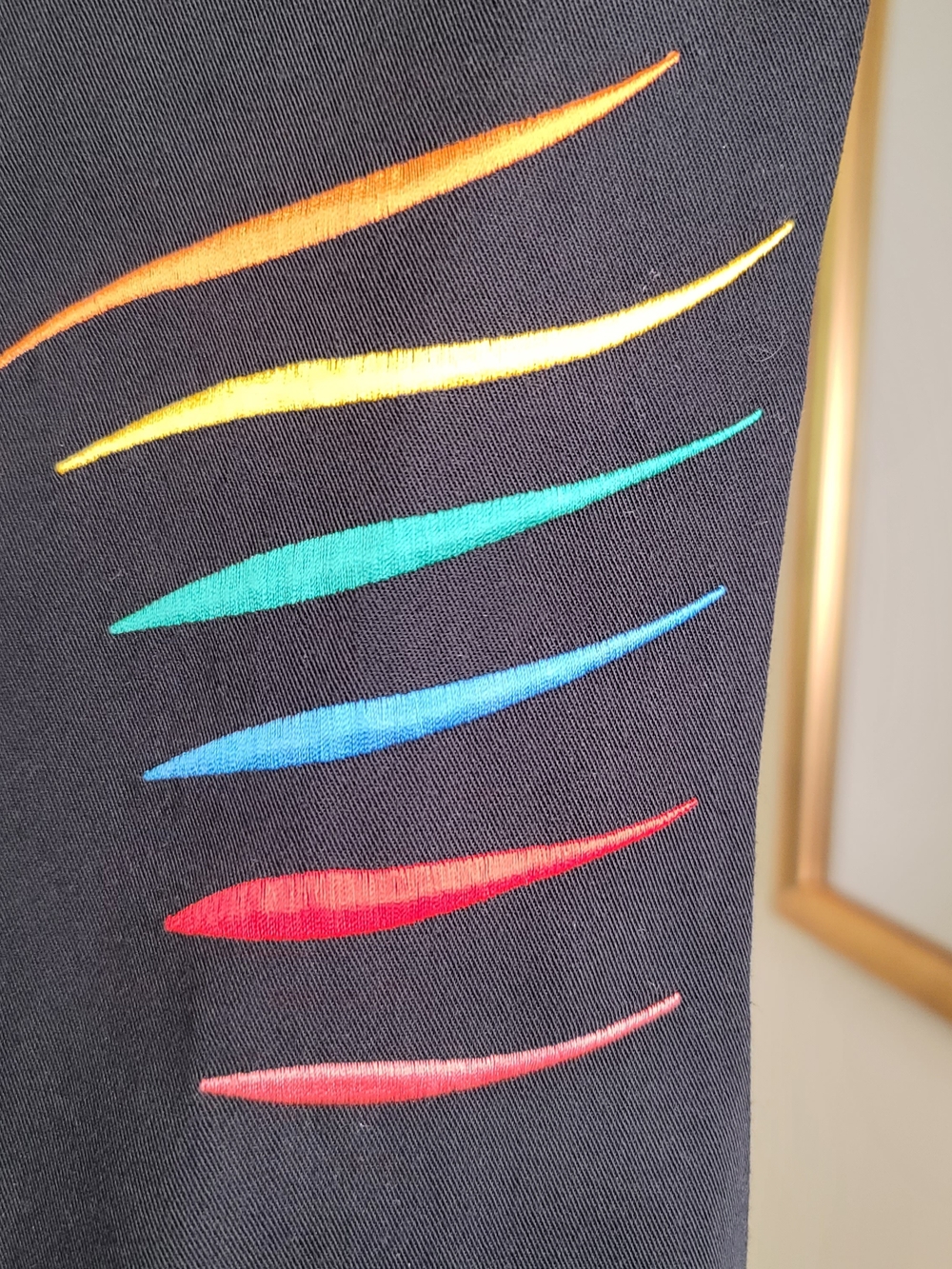BARRACUDA PARIS Black Vest Face with Rainbow Embroidery - Picture 3 of 9